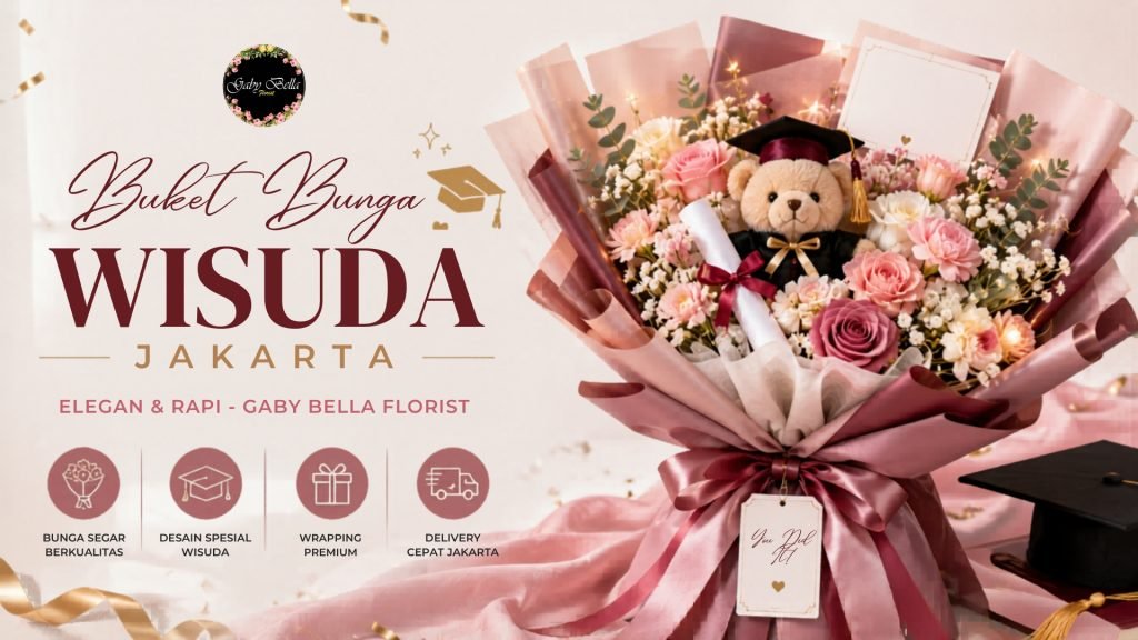Buket Bunga Wisuda Jakarta Elegan & Rapi - Gaby Bella Florist Latezza Cover 11 1024x576