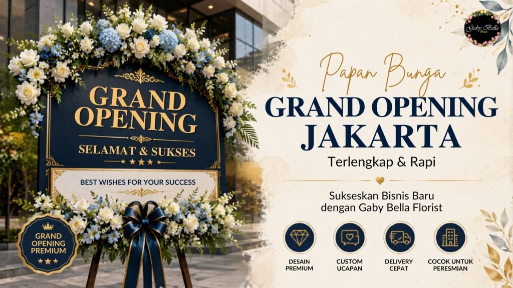 Papan Bunga Grand Opening Jakarta Terlengkap & Rapi: Sukseskan Bisnis Baru dengan Gaby Bella Florist Latezza Cover 17 1024x576