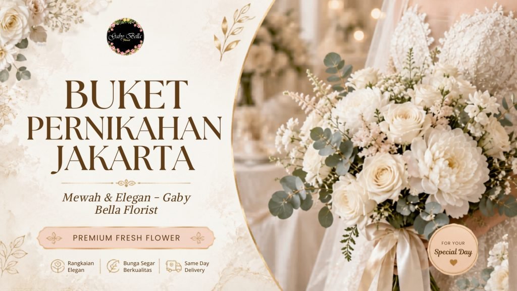 Buket Pernikahan Jakarta Mewah & Elegan - Gaby Bella Florist Latezza Cover 23 1024x576